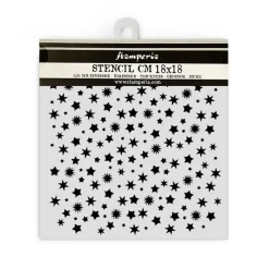 Online Plantilla de Stencil Patrón de estrellas All You Need For Christmas 18x18cm Plantillas