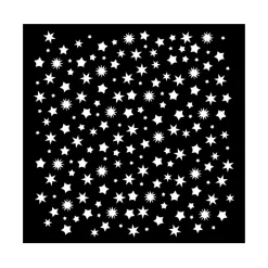 Online Plantilla de Stencil Patrón de estrellas All You Need For Christmas 18x18cm Plantillas