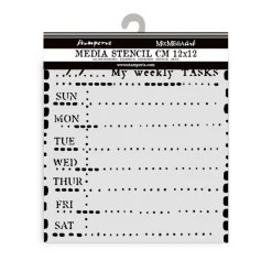 Clearance Plantilla de stencil Planificador semanal Best Sellers 12x12cm Plantillas