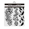 Discount Plantilla de stencil Plumas Masquerade 12x12cm Plantillas