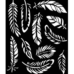 Best Plantilla de stencil Plumas Lavender Plantillas