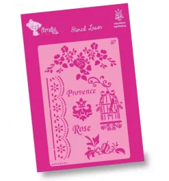 Online Plantilla de stencil Provence Rose 20x30cm Plantillas