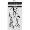 Hot Plantilla de stencil Ramas Dewdrops 12x25cm Plantillas