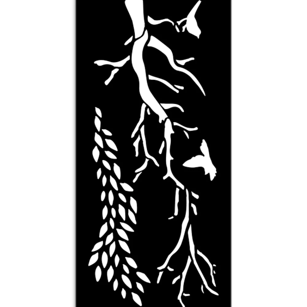 Hot Plantilla de stencil Ramas Dewdrops 12x25cm Plantillas