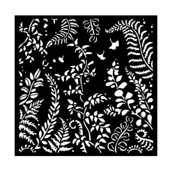 New Plantilla de stencil Ramas de Hojas Romantic Woodland 18x18cm Plantillas