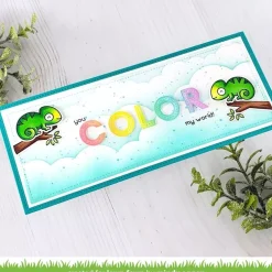 Plantilla de Stencil Slimline Cloudy 15x15cm Plantillas