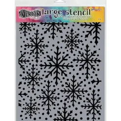 Sale Plantilla de Stencil Snowflake Dylusions 22x30cm Plantillas