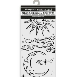 Outlet Plantilla de stencil Sol y Luna Masquerade 12x25cm Plantillas