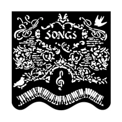 Online Plantilla de stencil Songs Music 18x18cm Plantillas