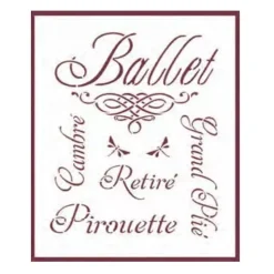 Hot Plantilla de Stencil T-3095 Ballet 21x30cm Dayka Plantillas