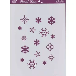 Outlet Plantilla de Stencil T-3043 Copos de Nieve 21x30cm Dayka Plantillas
