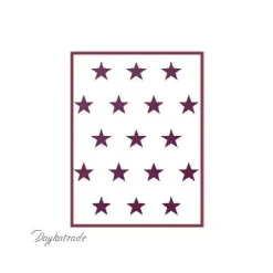 Clearance Plantilla de Stencil T-3133 Estrellas 21x30cm Dayka Plantillas