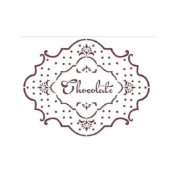 Outlet Plantilla de Stencil T-3132 Etiqueta chocolate 21x30cm Dayka Plantillas