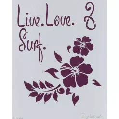 Sale Plantilla de Stencil T-3164 Flores Surf 21x30cm Plantillas