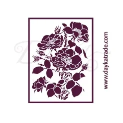 Outlet Plantilla de Stencil T-3160 Rosas 21x30cm Dayka Plantillas