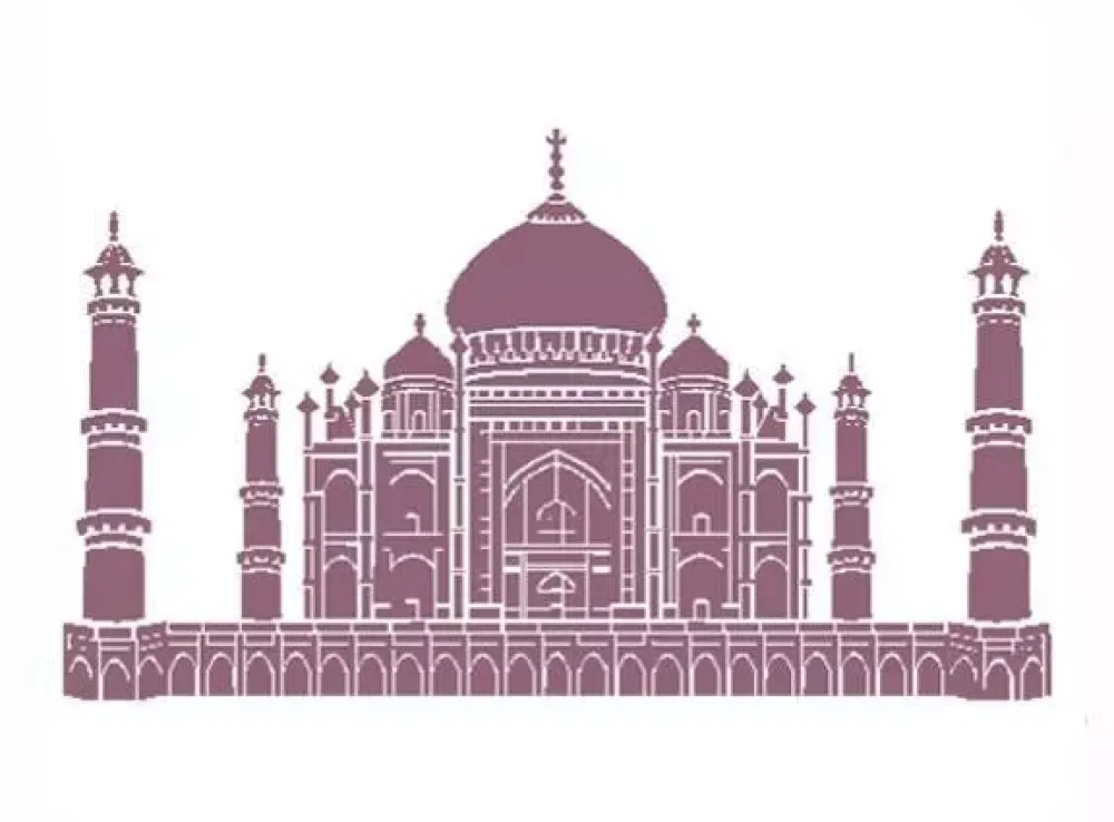 Clearance Plantilla de Stencil T-33037 Taj Mahal 30x42 cm Dayka Plantillas
