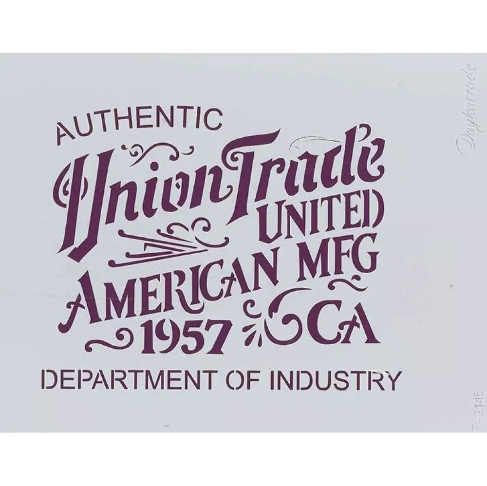 Discount Plantilla de Stencil T-3146 UNION TRADE 21x30cm Dayka Plantillas