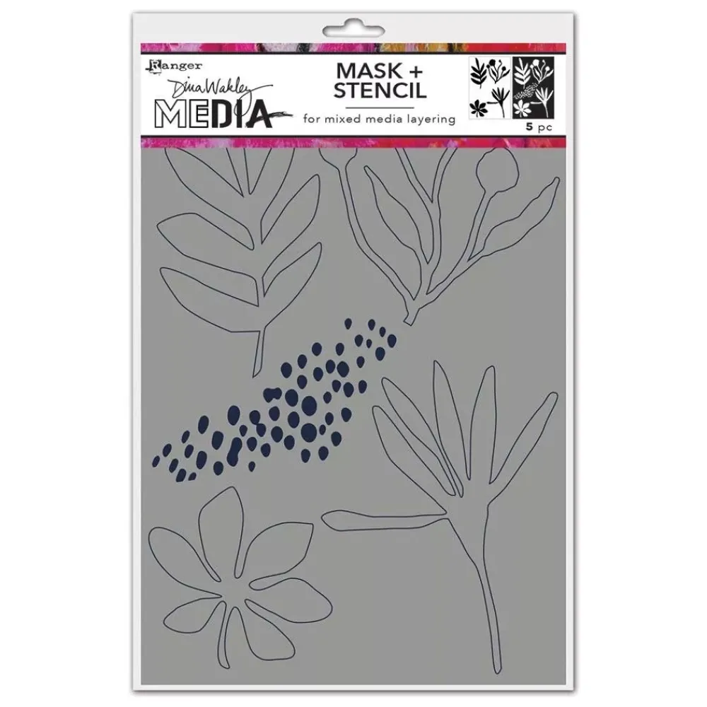 Outlet Plantilla de Stencil Things That Grow Dina Wakley Media Plantillas