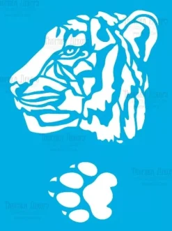 Online Plantilla de Stencil Tigre 15x20cm Plantillas