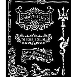 Plantilla de stencil Tridente Songs Of The Sea 20x25cm Plantillas
