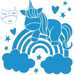 Best Plantilla de Stencil Unicornio STA-140 14x14cm Plantillas