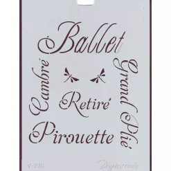 Clearance Plantilla de Stencil V-230 Ballet 15x21cm Dayka Plantillas