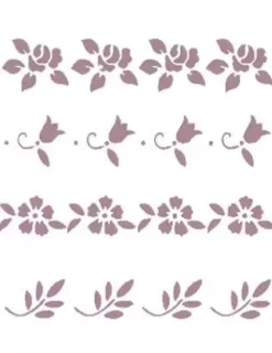 Hot Plantilla de Stencil V-153 Cenefas floral 15x21cm Dayka Plantillas