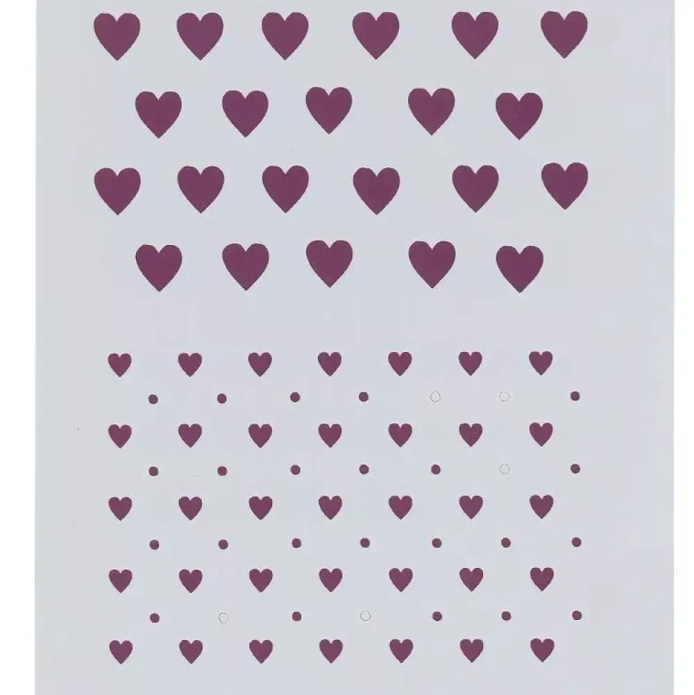 Sale Plantilla de Stencil V-148 Corazones 15x21cm Dayka Plantillas