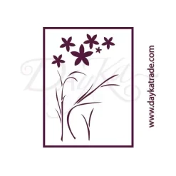 Clearance Plantilla de Stencil V-294 Flores 15x21cm Dayka Plantillas
