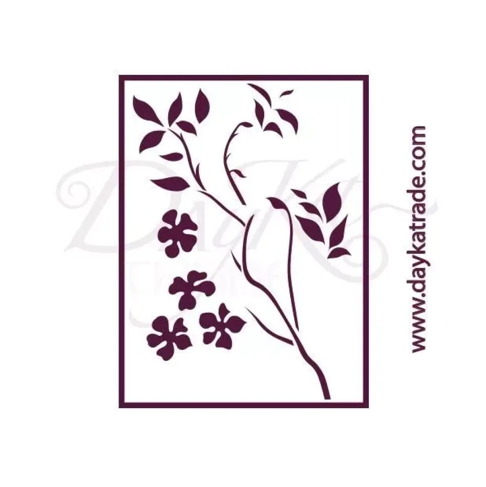 Online Plantilla de Stencil V-295 Flores 15x21cm Dayka Plantillas