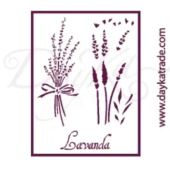 Plantilla de stencil V-307 Lavanda 15x21cm Dayka Plantillas