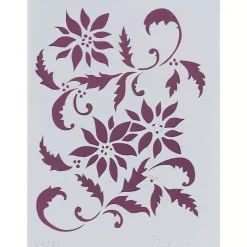 Online Plantilla de Stencil V-218 Poinsettia 15x21cm Dayka Plantillas
