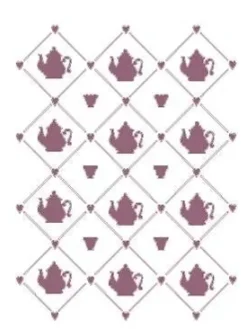 New Plantilla de Stencil V-208 Teletras y tacitas 15x21cm Dayka Plantillas
