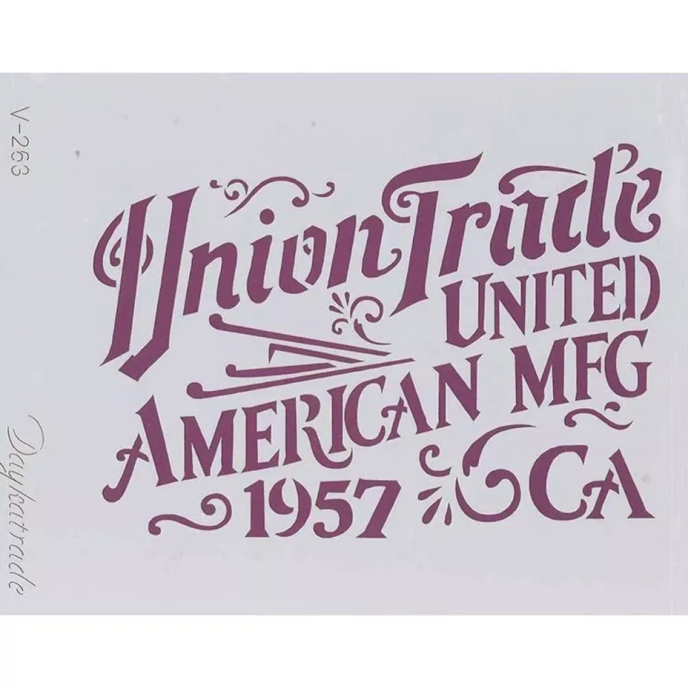Clearance Plantilla de Stencil V-263 Unión Trade 15x21cm Dayka Plantillas