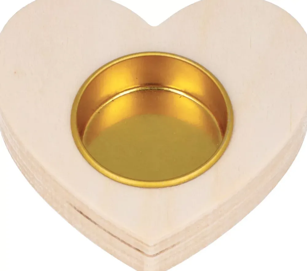 Online Portavelas De Madera Corazón Maderas