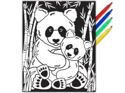 New Póster para Colorear Panda Niños Niños Y Regalos