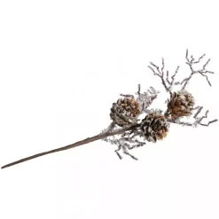 Clearance Rama con piñas escarchadas Navidad