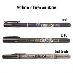 Best Rotulador Fudenosuke Doble punta gris y negro Rotuladores