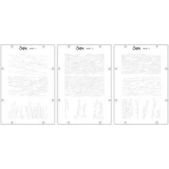 Discount Sellos + plantillas de stencil Nature Plantillas