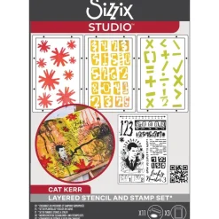 New Sellos + plantillas de stencil Strength in Numbers Plantillas