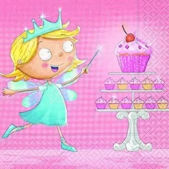 Online Servilletas de Papel Hada y Cupcakes 33x33cm Navidad