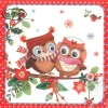 Outlet Servilletas de Papel Los Dos Búhos 33x33cm Navidad