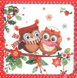 Outlet Servilletas de Papel Los Dos Búhos 33x33cm Navidad