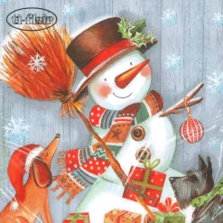 New Servilletas de Papel Muñeco de Nieve 33x33cm Navidad
