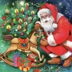 Servilletas de Papel Papá Noel con Regalos 33x33cm Navidad