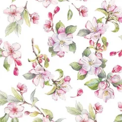 Hot Servilletas de papel Spring Blossom White 33x33cm Decoupage