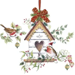 Hot Servilletas X-mas Birdhouse 33x33cm Navidad