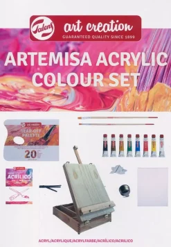Best Set 8 Acrílicos + Caballete Artemisa Talens Pinturas Acrílicas
