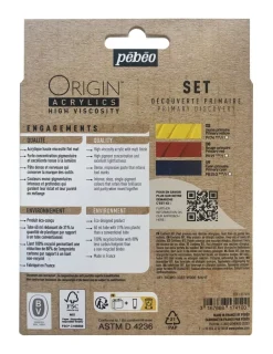 New Set 3 acrílicos ecológicos primarios iniciación Origin 60ml Pinturas Acrílicas