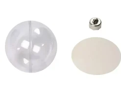 New Set 5 Adornos Transparentes Bolas Porexpán, Celulosa Y Plástico